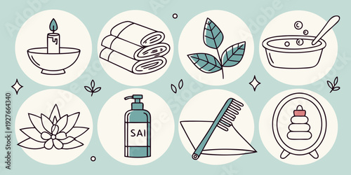 A collection of various icons representing different activities and objects Vector