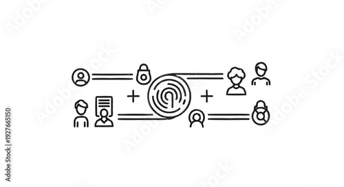 Digital Identity Verification and Security Concept.