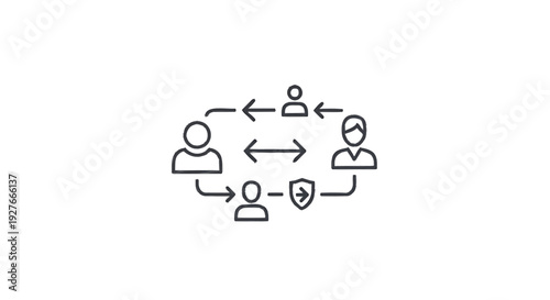 Diagram Illustrating Interpersonal Connections and Security Measures.