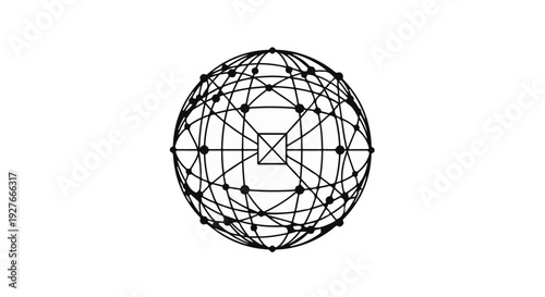 Abstract Geometric Sphere with Connections and Network Structure Represented