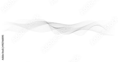 Abstract wave of Particles on white background Science Design element