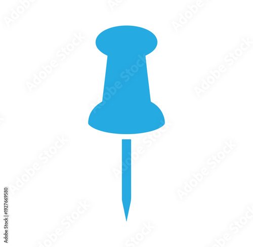 blue push pin icon for marking or indicating locations on a map or board