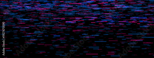 Game glitch effect. Purple tv filter background overlay. Abstract digital screen texture with gamer noise for cyber banner. Video play motion backdrop with flicker. Television error bg with grain.