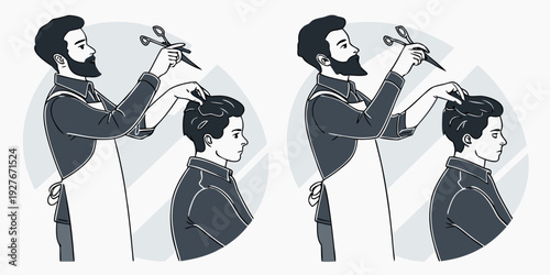 Four different types of keys displayed in a row. Vector