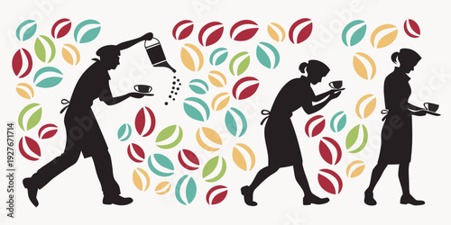 People in colorful outfits dancing and celebrating in a joyful atmosphere Vector