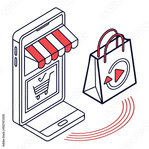 Online shopping experience on a mobile device