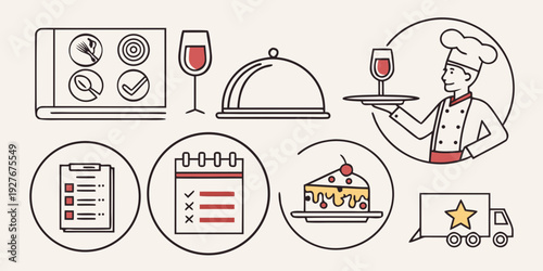 A collection of diverse icons representing various activities and objects Vector