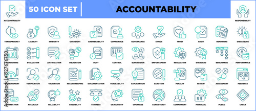 Accountability Icon Sheet Line Color