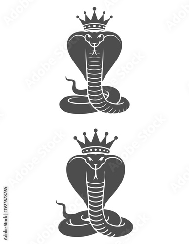 cobras with crowns standing 