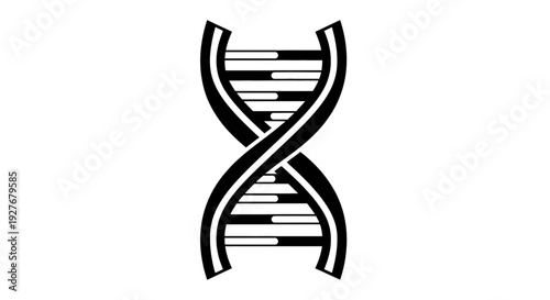 The iconic double helix structure representing the molecular shape of deoxyribonucleic acid
