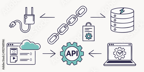 Illustration of a data processing and analysis workflow Vector
