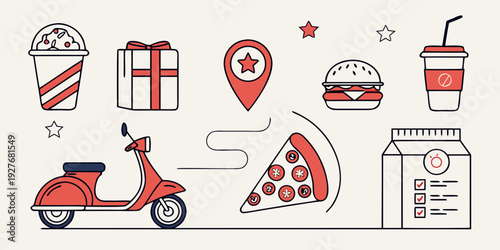 Illustration of various travel and tourism related icons and symbols Vector