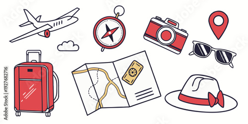 Travel essentials and restrictions for a smooth and safe journey. Vector