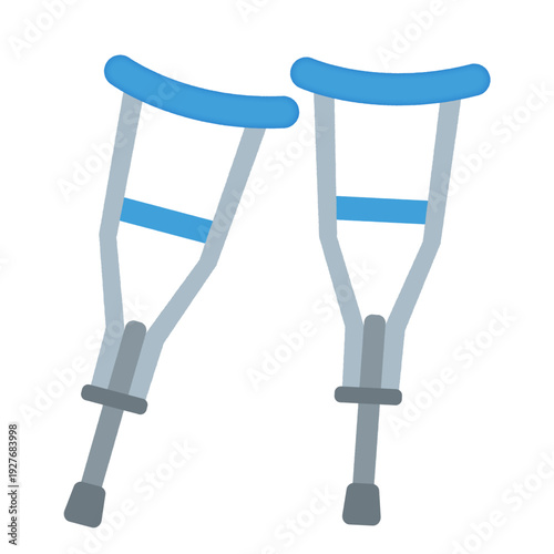 松葉杖のイラスト/Illustration of crutches