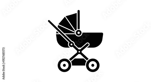 Baby Stroller Icon Simple Design Illustration.