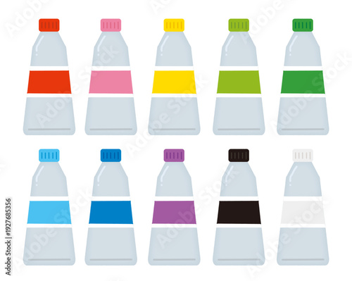 カラフルな絵の具のイラスト/Colorful paint illustration