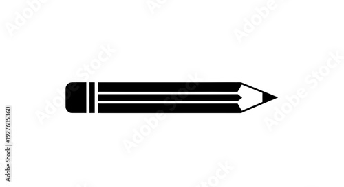 Black Pencil with Sharp Pointed Tip.