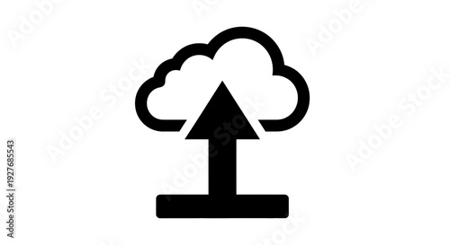 Cloud Computing Upload Icon Symbol.