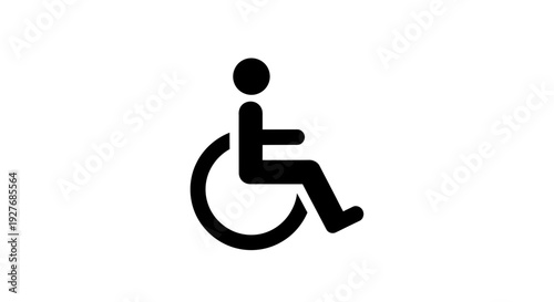 Disabled Person Wheelchair Symbol Sign Icon.
