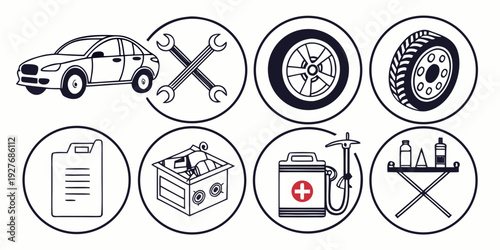 Assorted icons representing various activities and objects Vector
