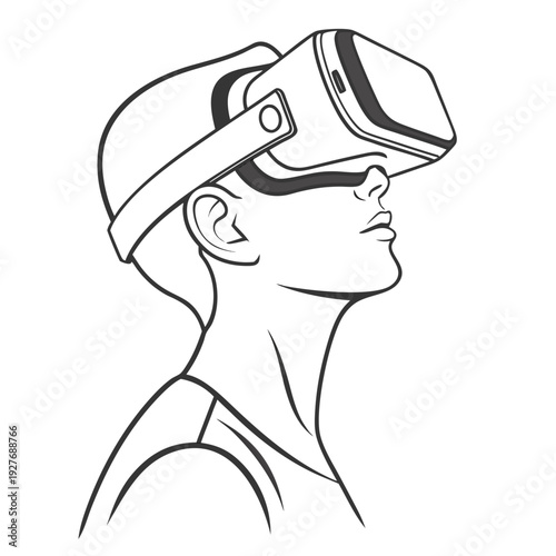 A person wearing a virtual reality headset