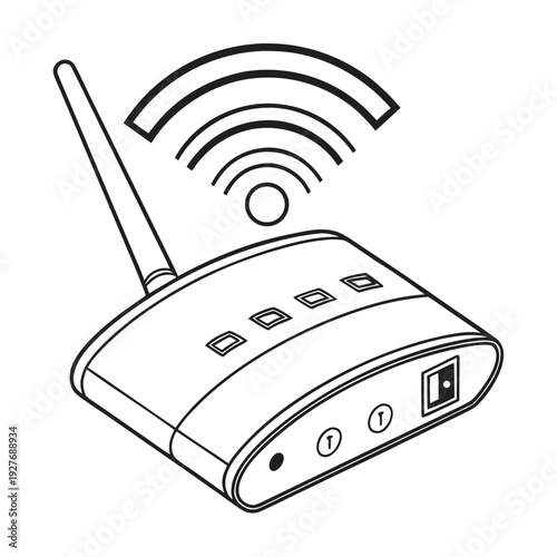 A wireless router with wifi signal
