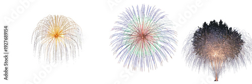 Colorful fireworks exploding in the night sky with vibrant sparks and trails of light