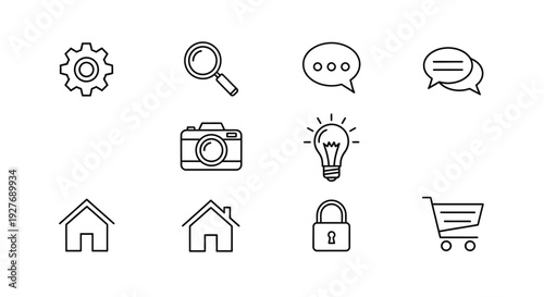 A collection of icons representing various services and functionalities