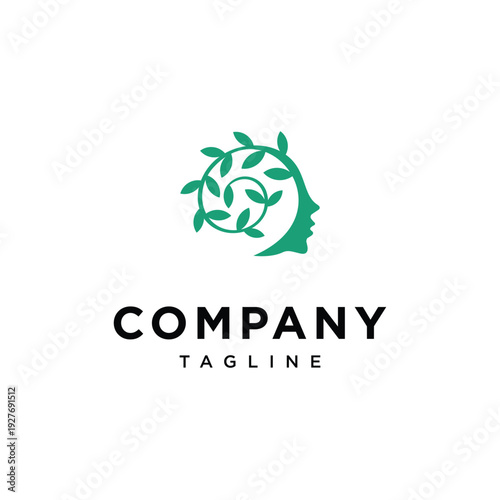 Hypnotheraphy or psychology nature Logo Icon Vector