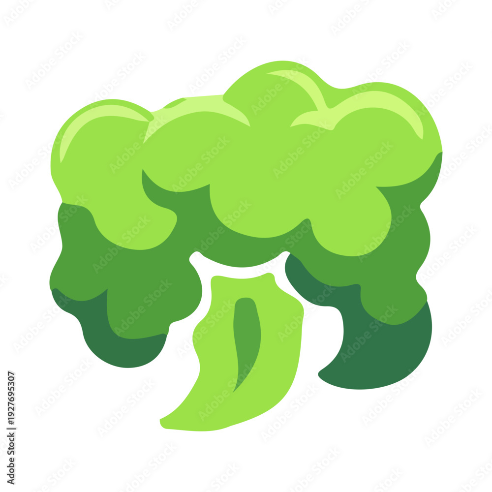 Fototapeta premium Green Broccoli Icon Isolated