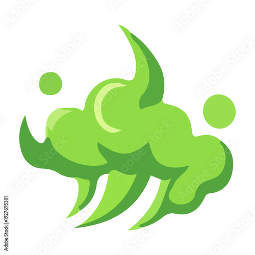 Green Fart Cloud Icon