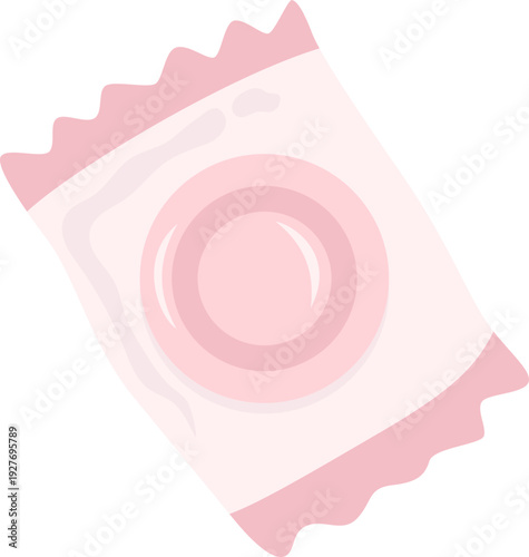 Pink Wrapped Condom Icon