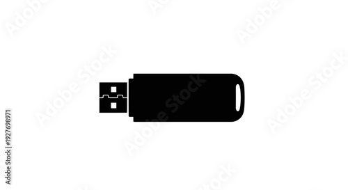 USB Flash Drive Isolated on White Background.