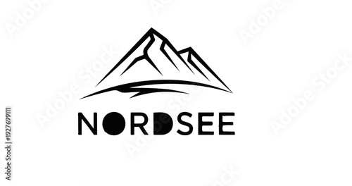 Black mountain peak logo with the word Nordsee below