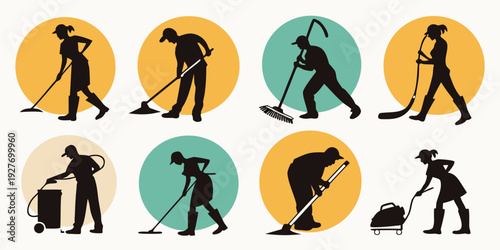 Diverse group of people engaged in various activities and sports. Vector