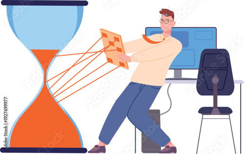 Bad time management. Ineffective task plan time organization