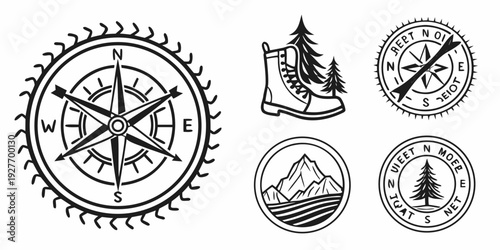 Assorted historical and cultural symbols and emblems from different eras and regions Vector