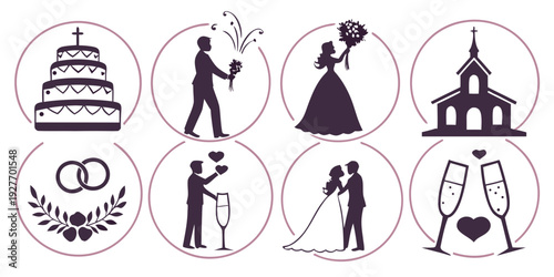 A collection of diverse icons representing various activities and objects Vector