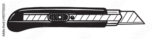 Essential manual cutting tool featuring a retractable segmented blade for various tasks from opening packages to crafting and construction projects
