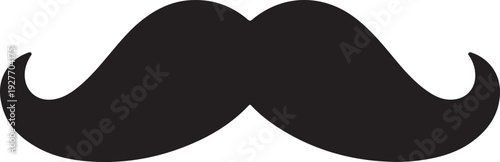 Mustache icon vector flat style trendy on white back ground