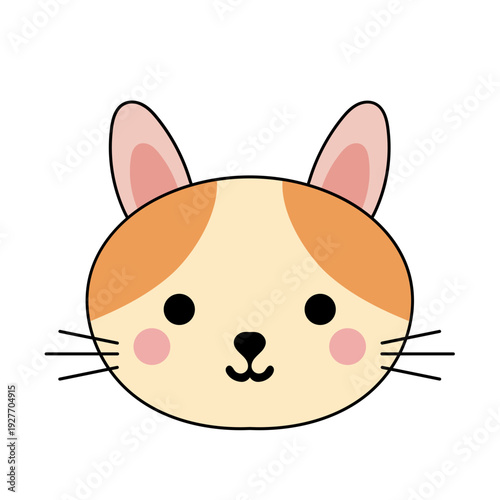 Cute Kawaii Cat Face