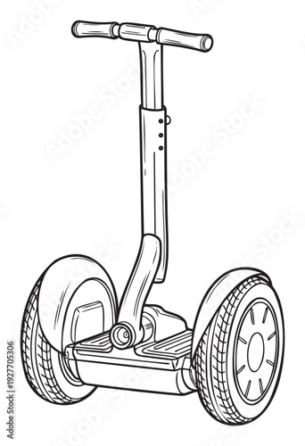 Modern selfbalancing personal transporter device for urban mobility and leisure activities, perfect for technology concepts and lifestyle publications