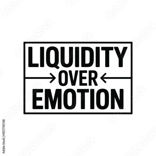 A bold black and white sign with a financial message