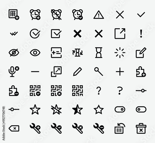 User Interface Line Icon Set