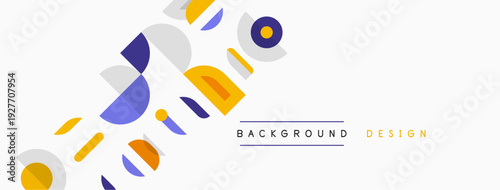 Abstract geometric shapes overlap, creating modern background. Soft colors, simple design, suitable for various projects.