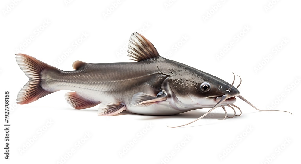 Fototapeta premium A realistic image of a catfish isolated on white background