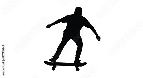 Silhouette of a skateboarder performing a trick in mid air