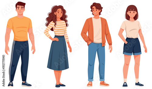 Diverse group of young adults in casual clothing