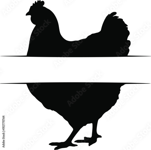 Chicken svg, Split chicken svg, Barnyard animals, Split monogram svg, name frame svg, Hen svg, crazy chicken lady, Hen clipart