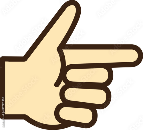 ハンドサイン　指さし